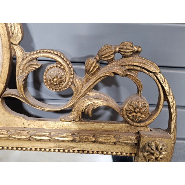 Late 20th Century Friedman Brothers Eagle Mirror Williamsburg Style Gold Gilt Frame For Sale - Image 9 of 16