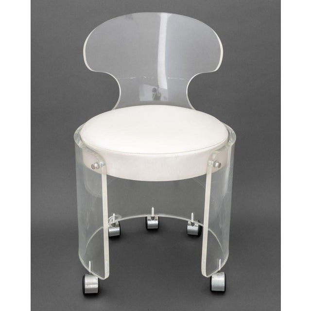 Philippe Starck Philippe Starck Style Lucite Vanity Chair For Sale - Image 4 of 11