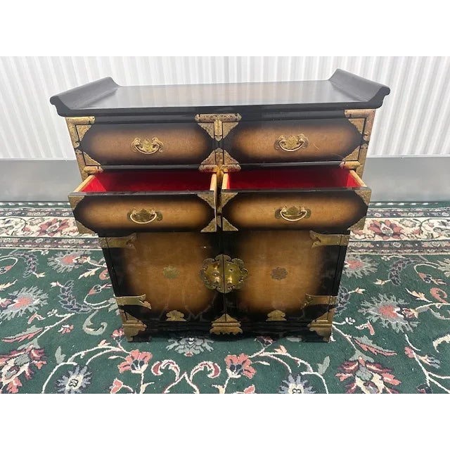 1920s Black & Gold Accent Chest For Sale In New York - Image 6 of 11