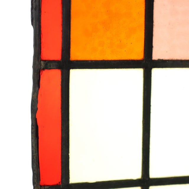 Art Deco Amsterdam School Stained Glass Window, 1930s For Sale - Image 11 of 16