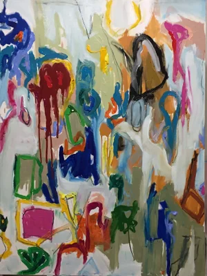 "Agora (Large)" Contemporary Abstract Mixed-Media Painting by G. Campbell Lyman