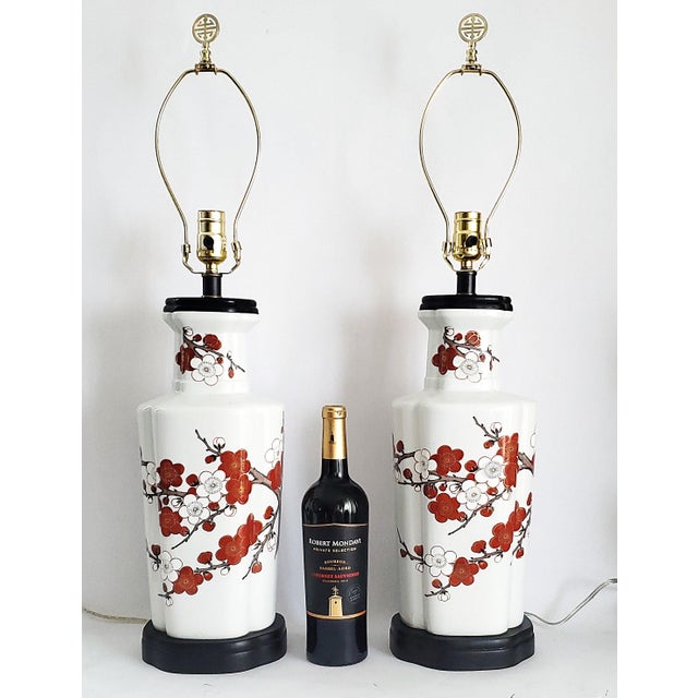 Modern Lamp Pair Flowers Restored For Sale - Image 3 of 16