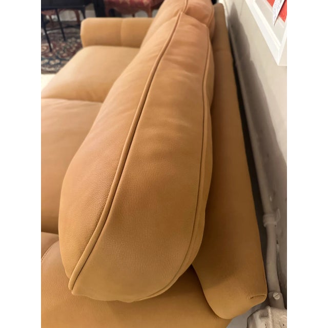 Camel Restoration Hardware Leather For Sale - Image 8 of 12