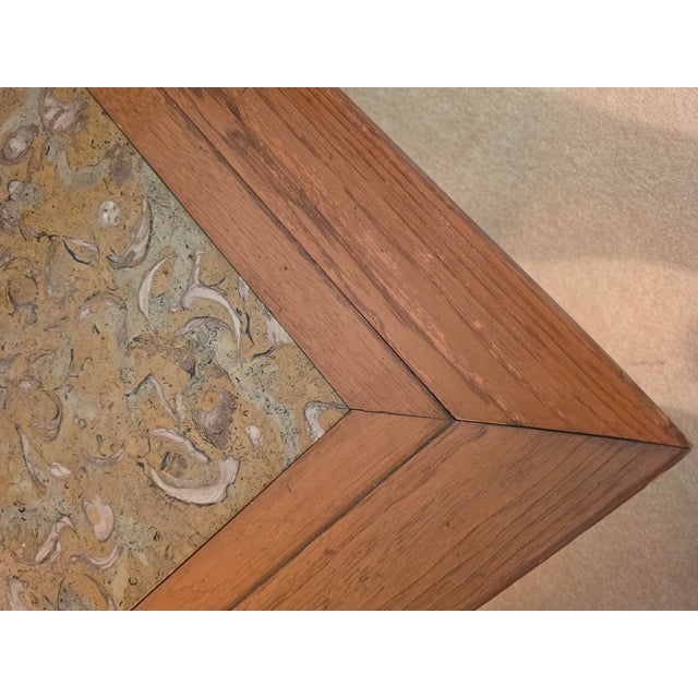 Brown 1960s Sophisticate by Tomlinson Mid-Century Marble Coffee Table For Sale - Image 8 of 13