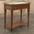 Antique French Louis XVI Rectangular Mahogany Side Table With Carrara Marble Top and Brass Gallery For Sale - Image 4 of 15