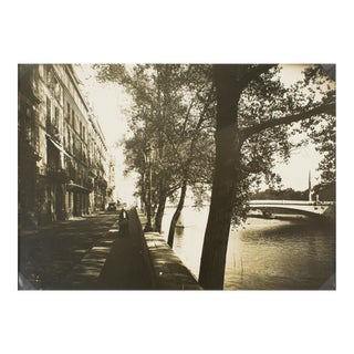The Ile St Louis in Paris circa 1930 - Silver Gelatin Black & White Photograph For Sale
