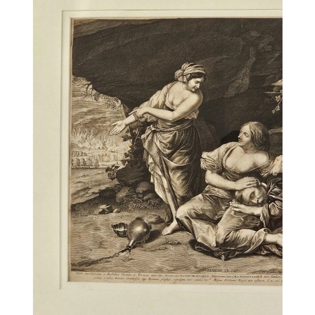 Traditional Scene From Genesis Xx, Drunkenness of Lot Sleeping on His Daughters, 1625 For Sale - Image 3 of 5