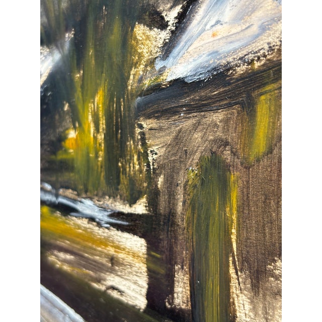 Signed Mid-Century American Painting, Newly Framed in Museum Glass & Walnut Frame For Sale In Los Angeles - Image 6 of 15