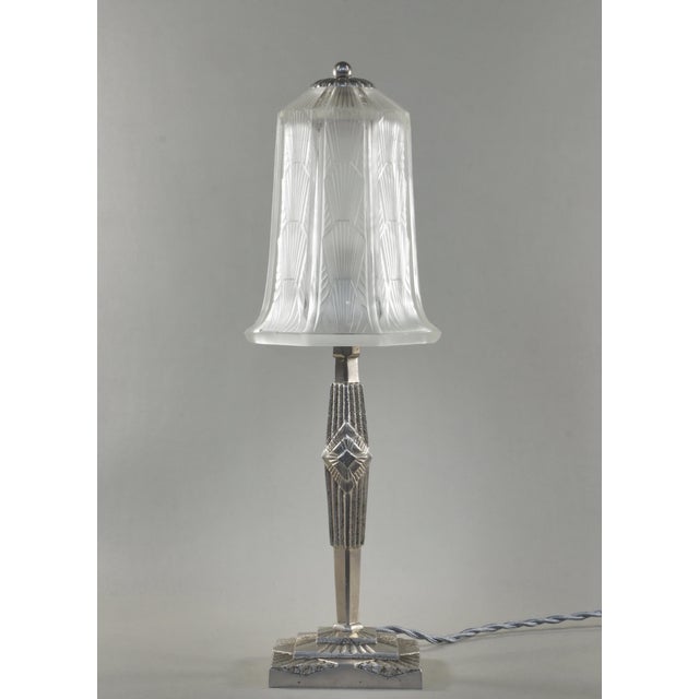 Hettier & Vincent French Art Deco Table Lamp by Hettier & Vincent 1930 France For Sale - Image 4 of 11