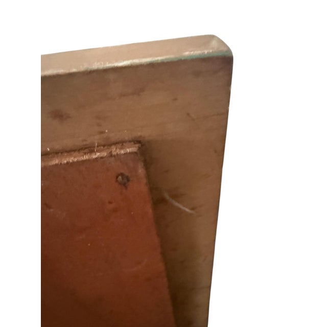 Vintage Mid-Century Modern Blonde Maple Geometric Wall Mirror, 29.5" For Sale In Miami - Image 6 of 9