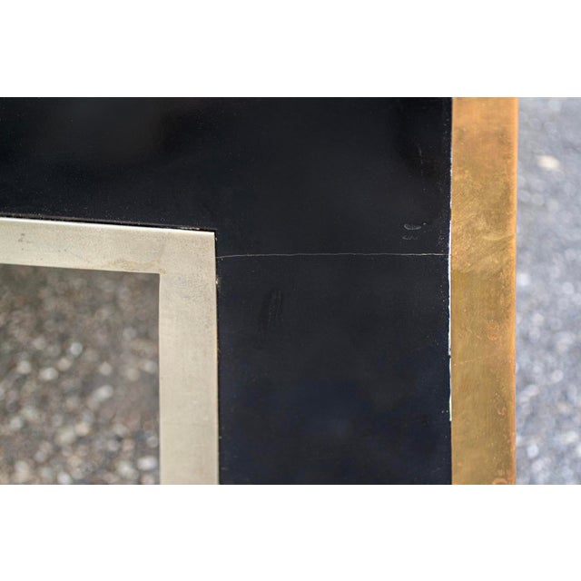 Low Laminate, Brass & Nickel-Plated Table, 1970s For Sale - Image 6 of 7