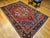 Vintage Persian Heriz Serapi Rug, Hand-Knotted Wool, Geometric Pattern, Red & Navy, 6x9 For Sale - Image 9 of 18