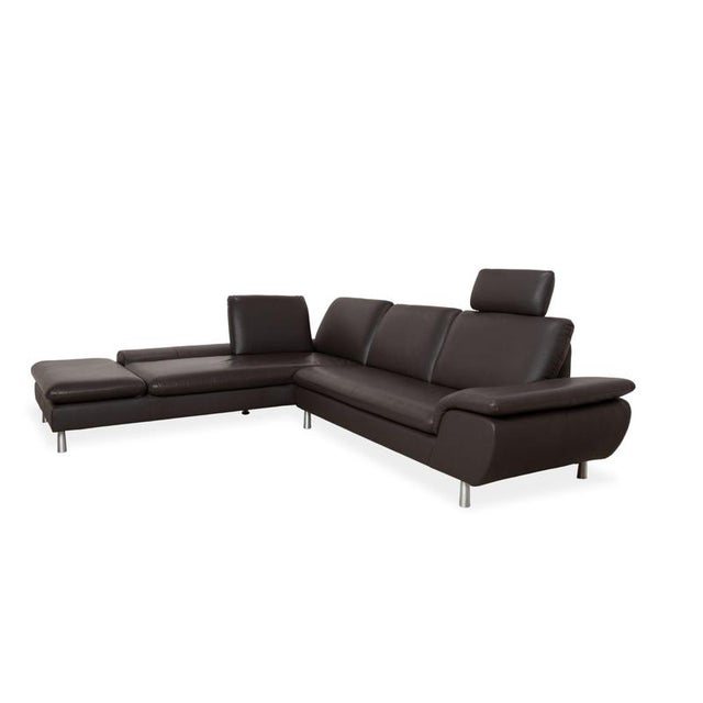 Modern Loop Corner Sofa in Dark Brown Leather from Willi Schillig For Sale - Image 3 of 16