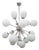21st Century Nova Polished Nickel Matte White Murano Sputnik Chandelier by Fabio LTD For Sale