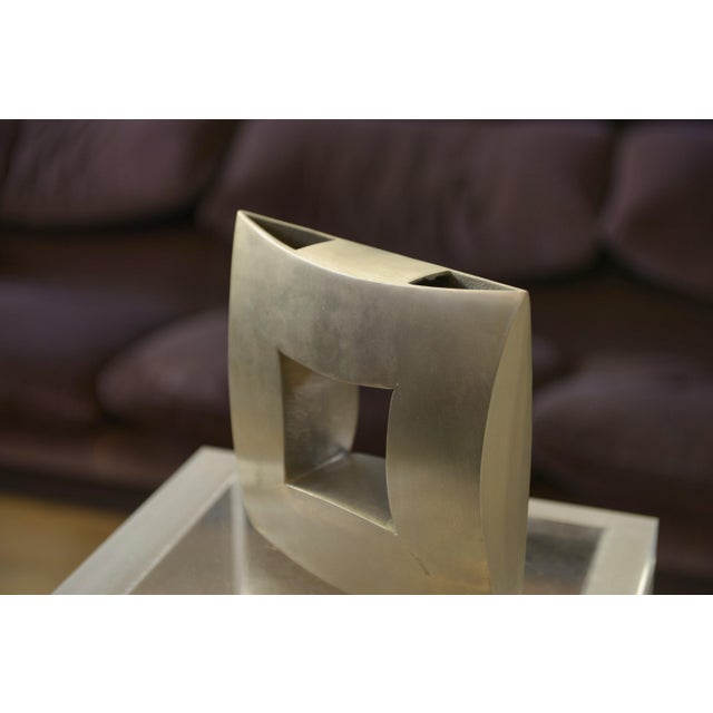 Metal Decorative Metal Vase, 1990s For Sale - Image 7 of 9