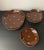 Mid-Century Modern Mid-Century Chocolate Brown & 22k Gold Floral Dessert Plate Set With Freeform Cake Platter — Serving for Six, Set of 7 Pieces For Sale - Image 3 of 11