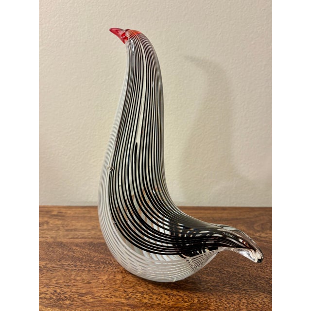 Mid-Century Modern Vintage Murano Glass Bird Sculpture, Attributed to Dino Martens For Sale - Image 3 of 8