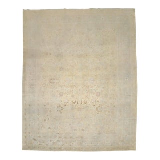 Antique Zabihi Collection Persian Tabriz Rug - 10'3" x 13'7" For Sale