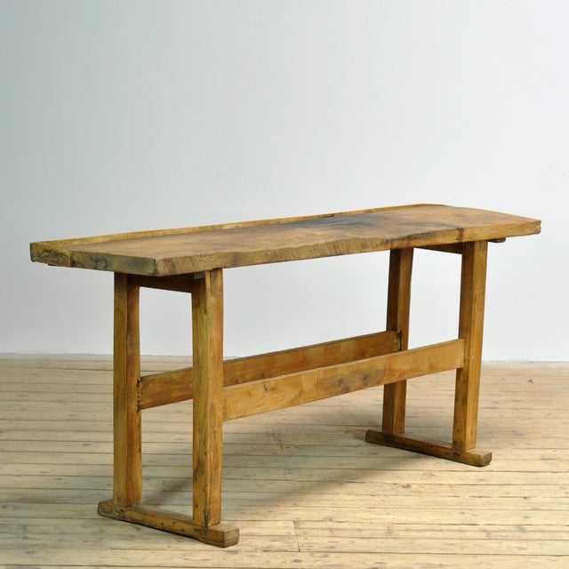 Vintage Oak Work Table, 1920 For Sale - Image 14 of 14