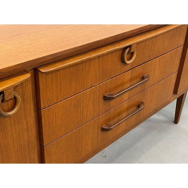 Mid Century Modern Long Teak Sideboard by Elliots of Newbury, Made in England, C. 1960’s For Sale - Image 15 of 17