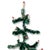 Small vintage German feather Christmas tree with wooden base and faux candlelights. No maker's mark.