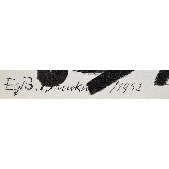 Egbert Bruckner 1912 Krefeld – 2001 Haar 'Dense Black Abstraction' Signed and dated lower left (1952) Ink brush on light...