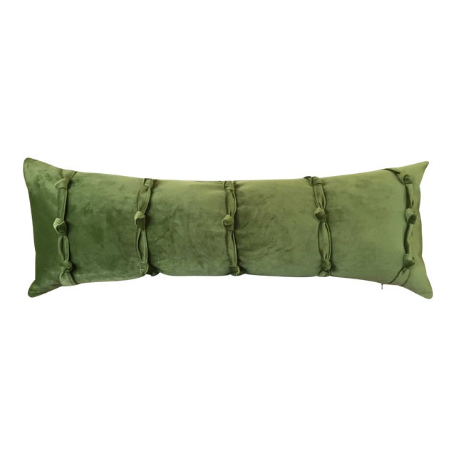 Green Velvet Lumbar Pillow Chairish