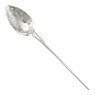 American Coin Silver Mote Spoon, Rufus Farnam, Norwich, Ct, Boston, Ma, Hanover, Nh, Early Nineteenth Century For Sale