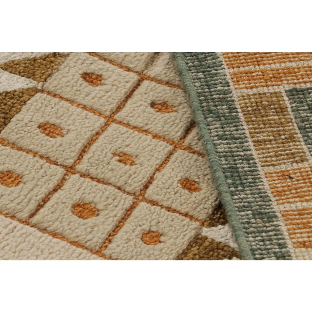 Textile Rug & Kilim’s Scandinavian Style Rug in Beige-Brown With Geometric Patterns For Sale - Image 7 of 7