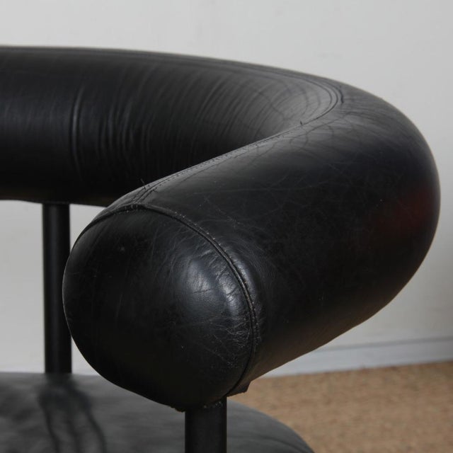 1980s Two-Seater Leather Bench, 1980s For Sale - Image 5 of 8