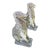 Exquisite Pair of 1930s Cast Stone Borzoi Dog Statues, French/Italian For Sale
