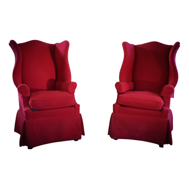 Hepplewhite Style Highback Wingback Armchairs from Polo Ralph Lauren, 1987 For Sale