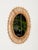 Wonderful Mid-Century wall mirror entirely handcrafted in bamboo, curved rattan and hand-woven wicker. This stylish...