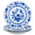 Porcelain Dinner Plates with Blue Onion Patterned Decoration, 1930s, Set of 4 For Sale - Image 6 of 6