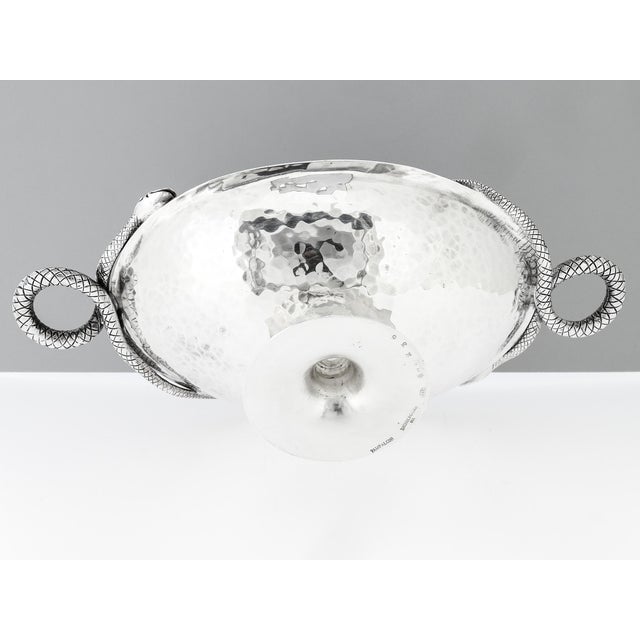Pampaloni Bicherografia Sterling Silver Vide Poche or Bowl With Snake Handles For Sale - Image 15 of 17