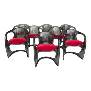 Smoky Lucit Dining Chair Set of 8