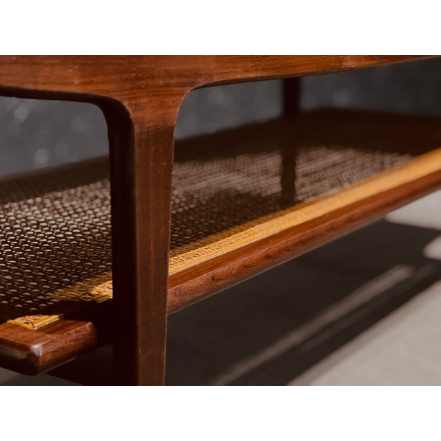 Mid-Century Coffee Table with Rattan Rack by John Herbert for A Younger For Sale - Image 9 of 14