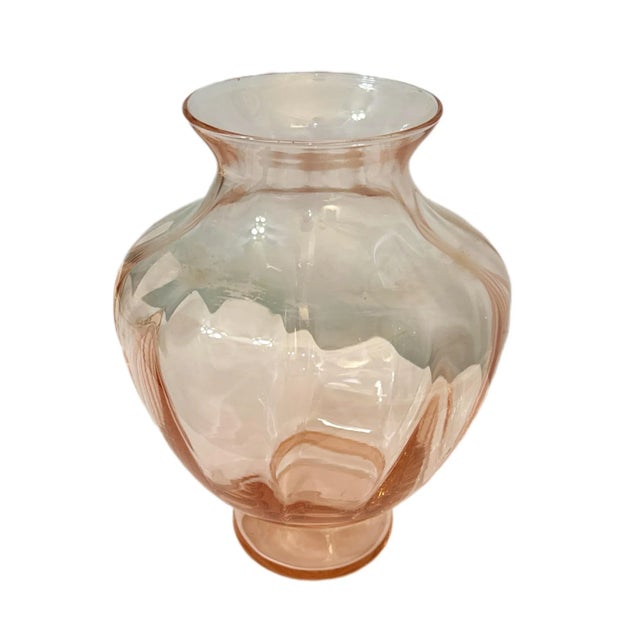 Pink Pink Depression Glass Vase For Sale - Image 8 of 8