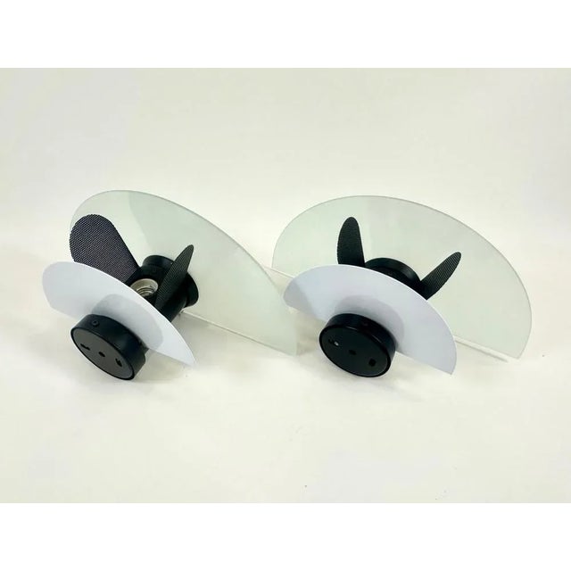 Black Wall Lamps by Giuliana Gramigna for Quattrifolio, 1980s, Set of 2 For Sale - Image 8 of 13