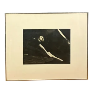 Original Milton Greene 'marlene Dietrich Smoking on Table' Signed Photograph
