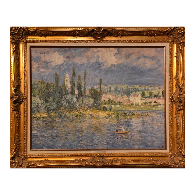 1990s Serene Waters, After Monet Oil on Canvas For Sale