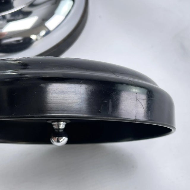 Metal Art Deco Ashtray Stand in Chrome and Bakelite attributed to Demeyere, Belgium, 1930s For Sale - Image 7 of 8