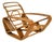 Paul Frankl 6-Band Rattan Pretzel Arm Chaise For Sale
