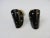 Mid-Century Modern Italian Brass, Black Lacquered Aluminum and Glass Bead Sconces, 1950s, Set of 2 For Sale - Image 3 of 18