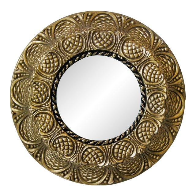Vintage Repurposed Golden Nugget Casino Ceiling Fixture Mirror For Sale