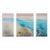 Beach Scene Oil on Canvas Painting in Pastel Colors - 3 Pieces For Sale