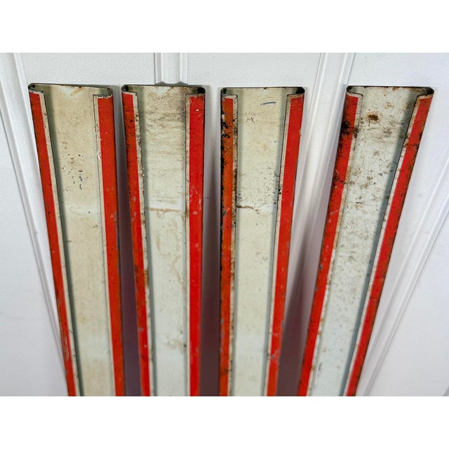 1950s Vintage Coca-Cola "Enjoy Coke" Metal Advertising Trim Sign - Set of 4 For Sale - Image 5 of 11