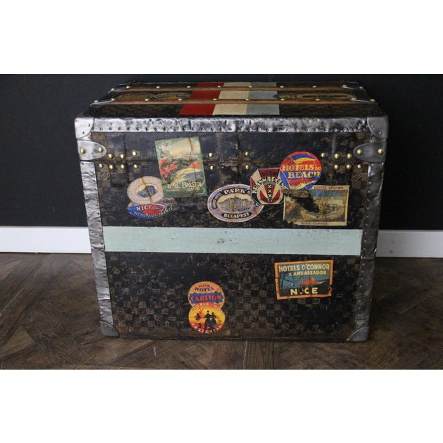Hat Trunk in Checkered Canvas from Louis Vuitton, 1890s For Sale - Image 9 of 18