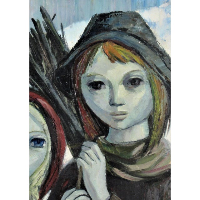 Impressionist Josep (Jose) Buigas, Couple in a Snowing day For Sale - Image 3 of 6