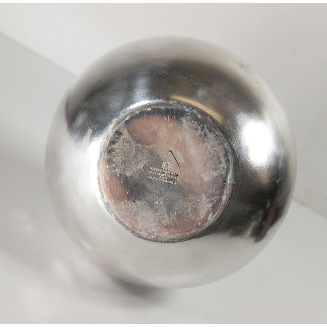 Silver 19th Century Victorian Silverplate Vase With Armorial Crest Motto For Sale - Image 8 of 9